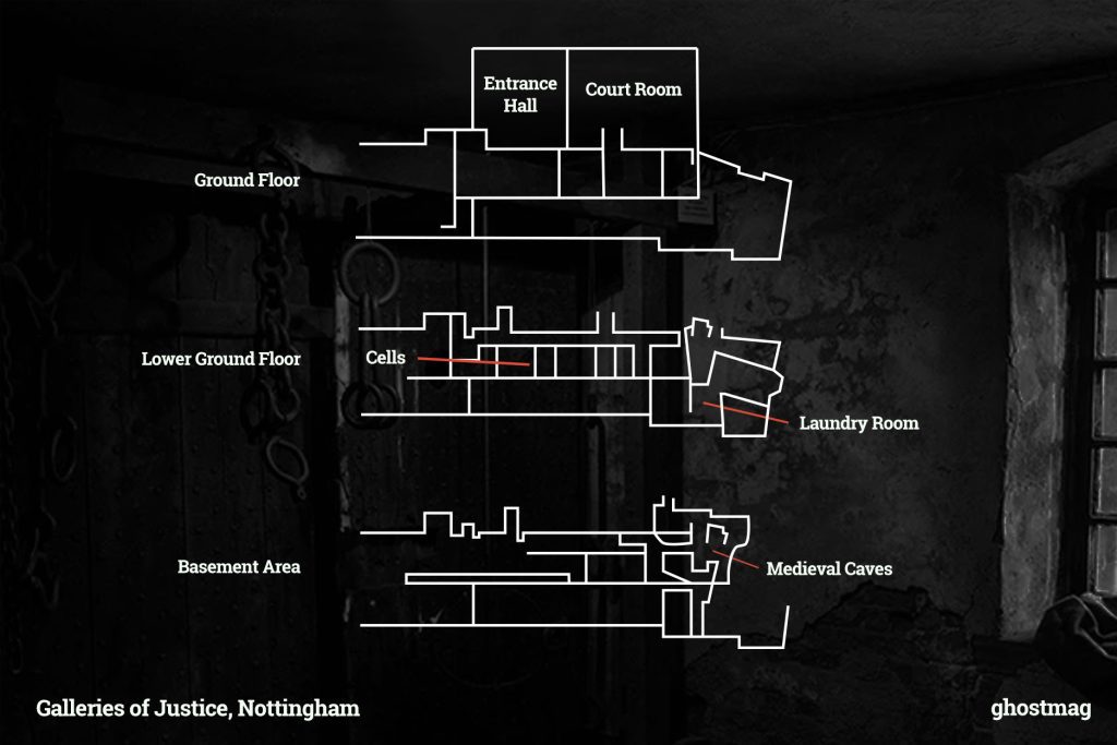 Layout of the Galleries of Justice, Nottingham